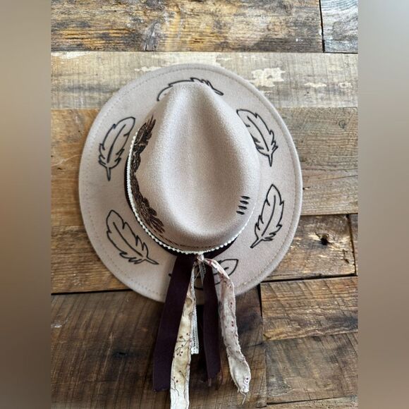 🔥HOMEMADE One-of-a-Kind Handmade Pyrography Hat – Western Chic Vibes 🔥 - Picture 6 of 11